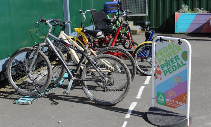 Selection of bikes at Pedal Power